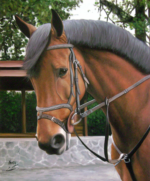 foto de un caballo como la pintura al óleo