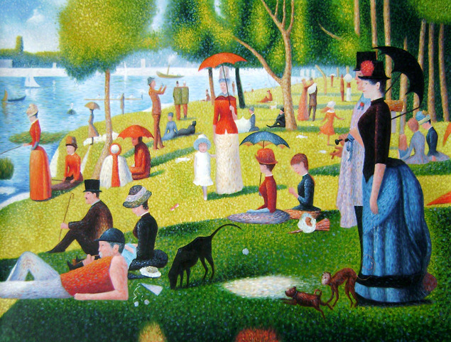 custom oil painting of day at the park