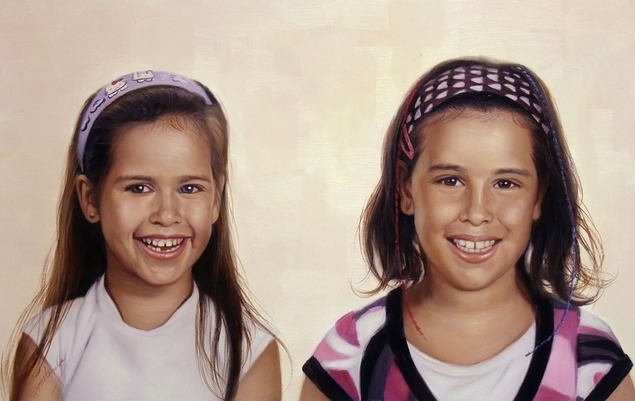 portrait peinture soeurs