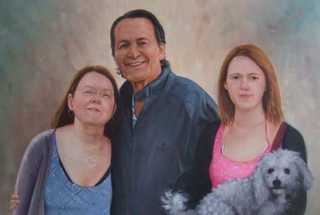 portrait peinture famille