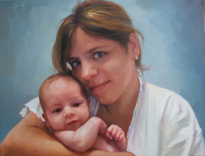 retrato al ole pintado a mano desde la foto
