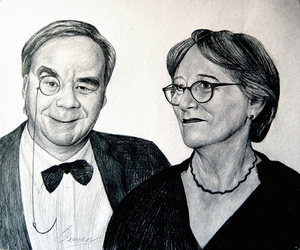 potloodtekening van een paar