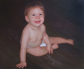 Bébé en peinture