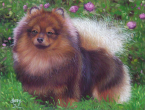 pintura del perro