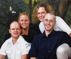 familie olieverfschilderij