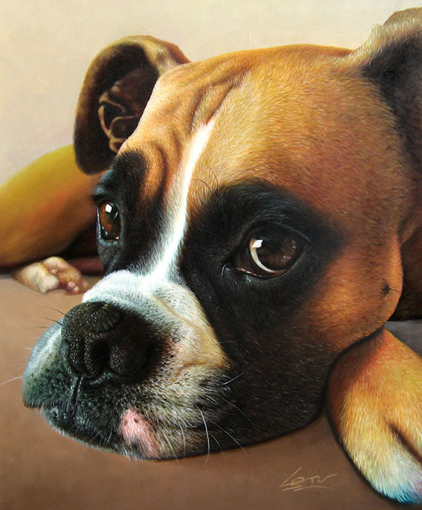 custom dog portrait in oil - turn your photo to art!