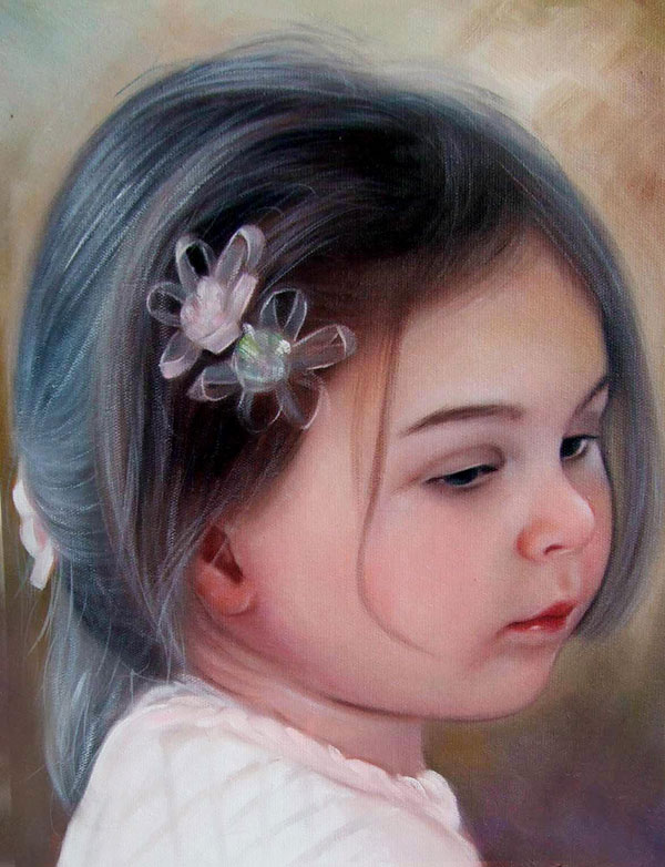 oil portrait of a girl