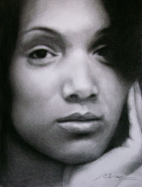 charcoal portrait