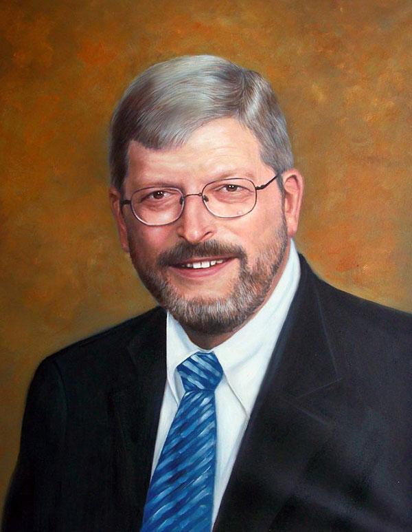 a custom portrait of a main in suit