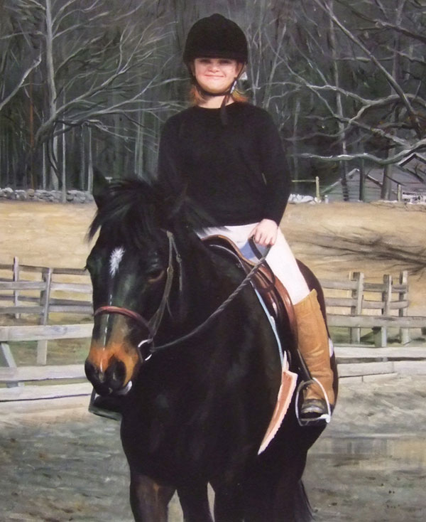 horse portrait with a female rider