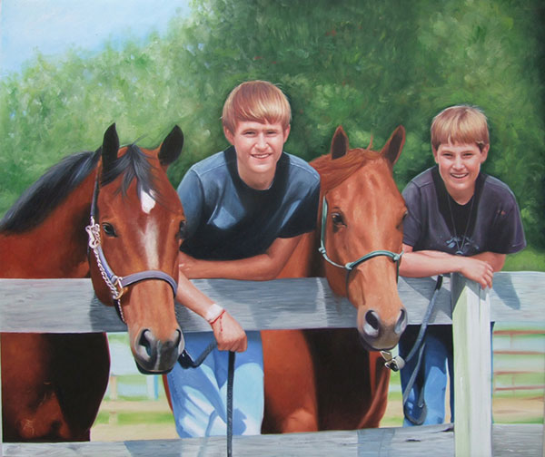 photo to oil painting on canvas
