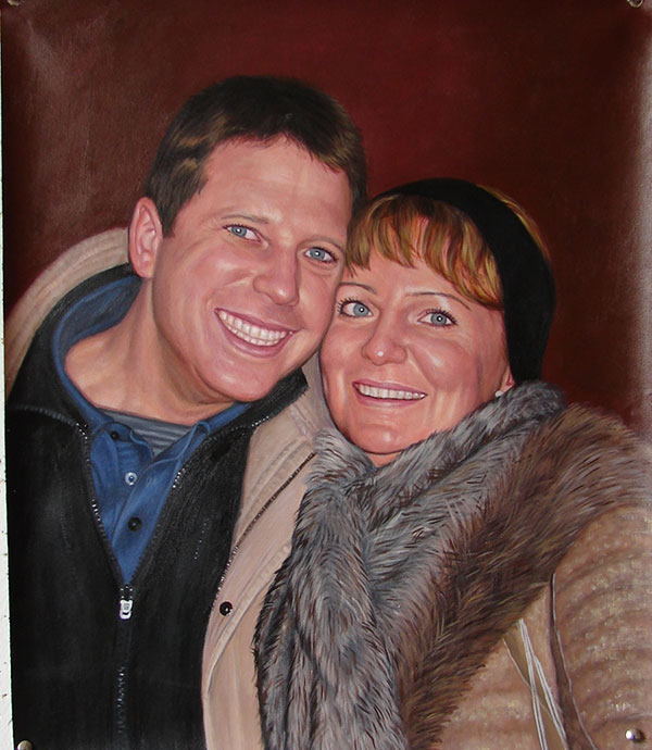 Familienfoto als Acrylgemälde