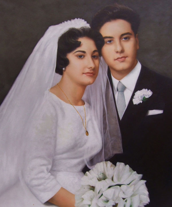 foto de la boda como la pintura al óleo