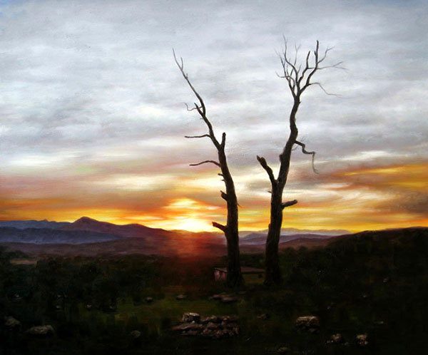 pintura de paisaje de la foto