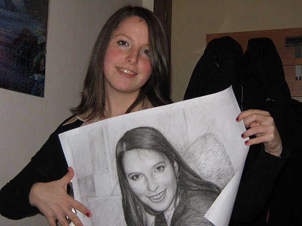 disegno a carboncino da foto