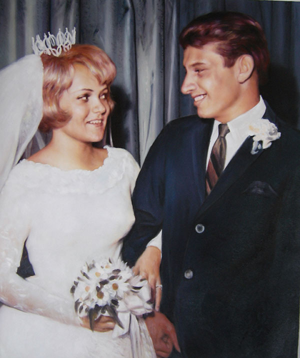 custom wedding portrait vintage style couples
