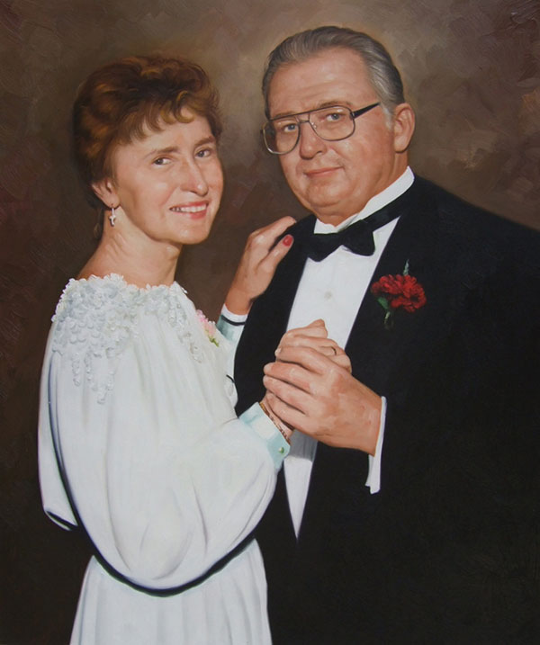 custom oil painting local wedding artists