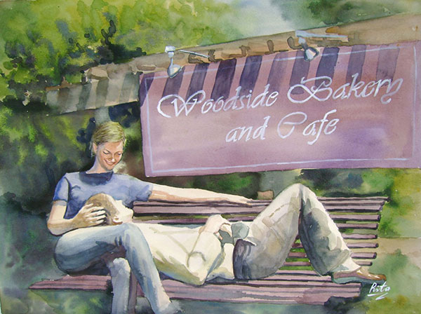 portrait de couple en peinture