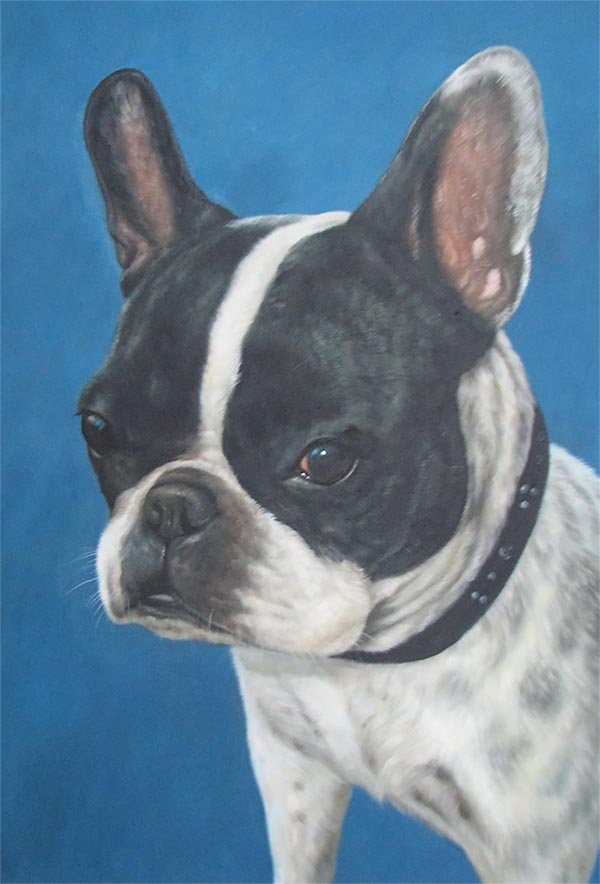 pintura al óleo perro