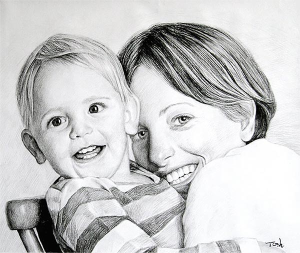 charcoal drawings