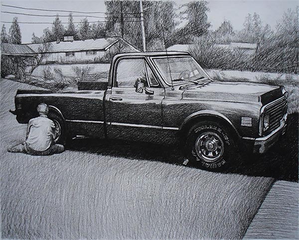 charcoal drawings