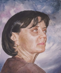 portrait de femme en peinture