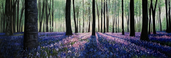 Oil landscape painting from a photo