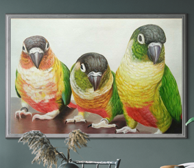 Custom Parrot Portrait Parrot Painting Bird Portrait Custom 