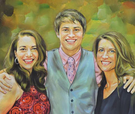 olive-green background